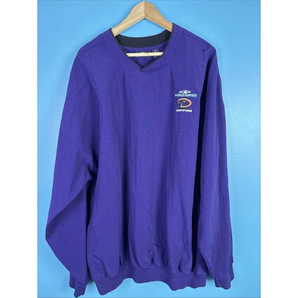 Arizona Diamondbacks 2001 World Series Pullover Jacket Purple XXL Y2K